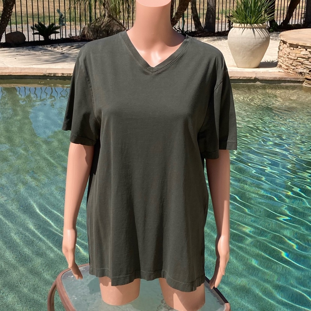 Sonoma V Neck Sundrenched Tee Pine Green Short Sleeve